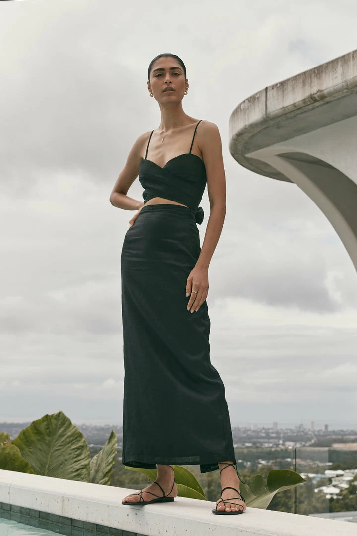 Wholesale ๐ DISSH Boutiques ROBERTS BLACK LINEN MIDI ๐ SKIRT ๐ฅฐ 6 DISSH Boutiques ROBERTS BLACK LINEN MIDI SKIRT