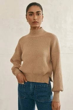 DISSH Boutiques EDNA BISCUIT MARLE KNIT JUMPER SWEATERS