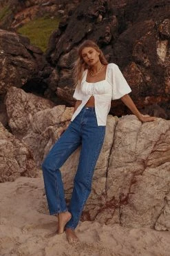 DISSH Boutiques JAXON DARK BLUE STRAIGHT DENIM JEAN