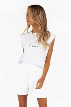 DISSH Boutiques MADISON THE LABEL MADISON WHITE TANK