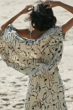 DISSH Boutiques MONET BEIGE SHORT SLEEVE SHIRT TOPS