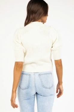 DISSH Boutiques AMARA WHITE KNIT TOP