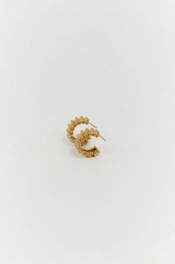 ACCESSORIES PORTER SMALL GOLD CLAW HOOPS