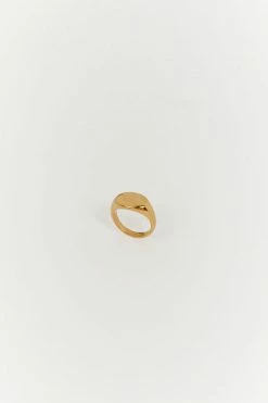 ACCESSORIES PORTER OVAL SIGNET GOLD PINKY RING