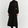 DISSH Boutiques SERENA BLACK GATHERED TRENCH