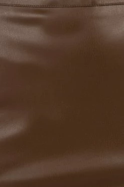Flash Sale โญ DISSH Boutiques SNDYS CHOCOLATE FAUX LEATHER ๐ SKIRT KNITTED ๐ 9 DISSH Boutiques SNDYS CHOCOLATE FAUX LEATHER SKIRT KNITTED