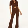 DISSH Boutiques KNITTED GOLDEN GIRL CHOCOLATE KNIT PANT