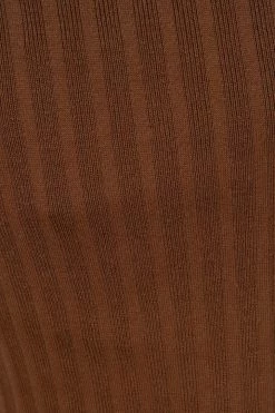 DISSH Boutiques KNITTED GOLDEN GIRL CHOCOLATE KNIT PANT