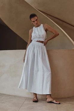 DISSH Boutiques LANA WHITE CIRCLE SKIRT