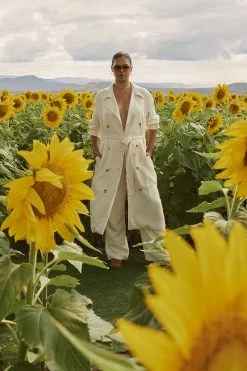 DISSH Boutiques CLOTHING KARLA OFF WHITE LINEN BLEND PANT