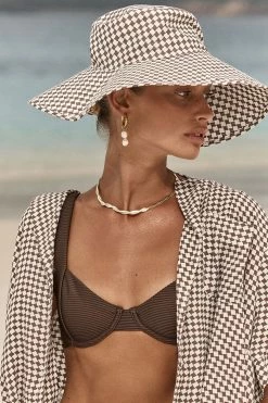 DISSH Boutiques LOLA DARK CHOC UNDERWIRE SWIM TOP SWIMSUITS & COVERUPS