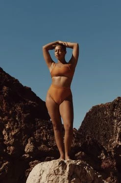 DISSH Boutiques AMAYA AMBER RIB HIGH CUT BRIEF