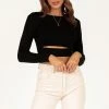 DISSH Boutiques MONTANA BLACK KNIT TOP