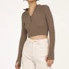 DISSH Boutiques MINUTES CHOC ZIP FRONT KNIT TOP