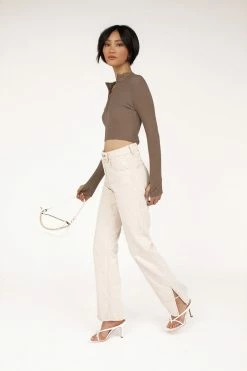 DISSH Boutiques MINUTES CHOC ZIP FRONT KNIT TOP