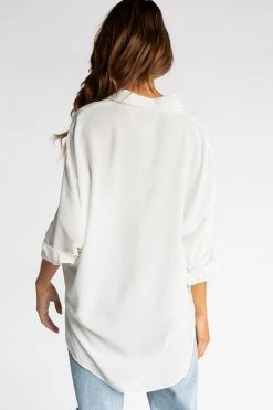 DISSH Boutiques NADIA WHITE BUTTON UP SHIRT