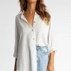 DISSH Boutiques NADIA WHITE BUTTON UP SHIRT