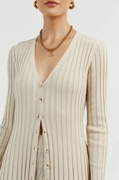 DISSH Boutiques CLOTHING LOU STONE LONGLINE KNIT CARDIGAN