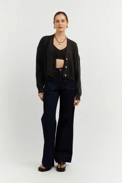 DISSH Boutiques MERCEDES BLACK BRALETTE & CARDIGAN
