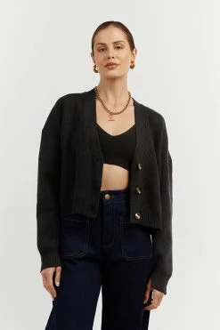 DISSH Boutiques MERCEDES BLACK BRALETTE & CARDIGAN