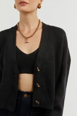 DISSH Boutiques MERCEDES BLACK BRALETTE & CARDIGAN