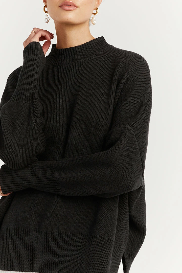 Best deal โค๏ธ DISSH Boutiques RILEY BLACK OVERSIZED KNIT ๐ 2 DISSH Boutiques RILEY BLACK OVERSIZED KNIT