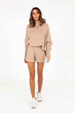 DISSH Boutiques RILEY LATTE OVERSIZED KNIT TOPS
