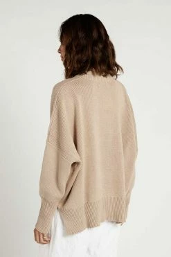 DISSH Boutiques RILEY LATTE OVERSIZED KNIT TOPS