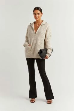 DISSH Boutiques SCOTT NATURAL OVERSIZED KNIT JUMPER SWEATERS
