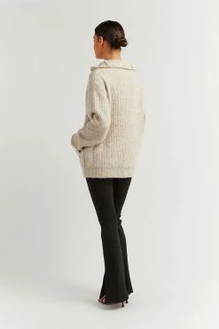 DISSH Boutiques SCOTT NATURAL OVERSIZED KNIT JUMPER SWEATERS
