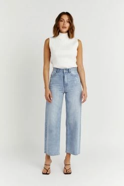 DISSH Boutiques GALA TURTLENECK OFF WHITE KNIT TOP