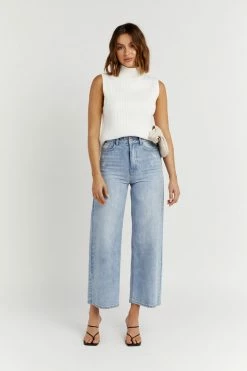 DISSH Boutiques GALA TURTLENECK OFF WHITE KNIT TOP