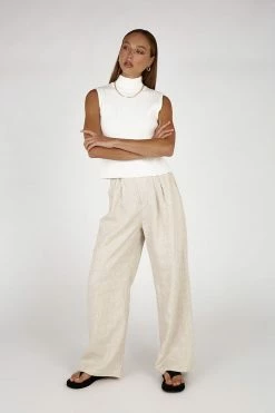 DISSH Boutiques GALA TURTLENECK OFF WHITE KNIT TOP