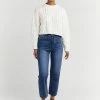 DISSH Boutiques SWEATERS MENDES OFF WHITE CABLE KNIT JUMPER