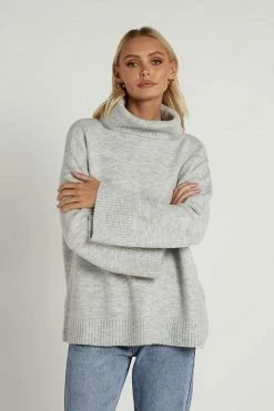 DISSH Boutiques BANKSIA GREY OVERSIZED KNIT