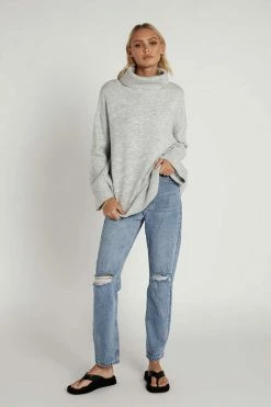 DISSH Boutiques BANKSIA GREY OVERSIZED KNIT