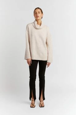 DISSH Boutiques BANKSIA OAT OVERSIZED KNIT SWEATERS