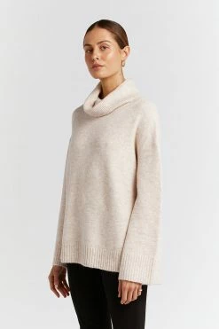 DISSH Boutiques BANKSIA OAT OVERSIZED KNIT SWEATERS
