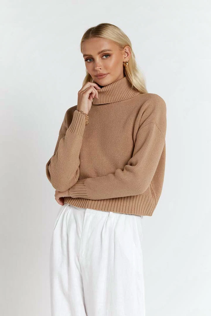 Budget โญ DISSH Boutiques SWEATERS NONI LATTE CROPPED RIB KNIT JUMPER ๐ 1 DISSH Boutiques SWEATERS NONI LATTE CROPPED RIB KNIT JUMPER