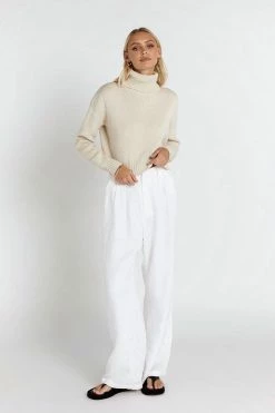 DISSH Boutiques NONI NATURAL CROPPED KNIT JUMPER
