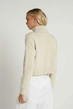 DISSH Boutiques NONI NATURAL CROPPED KNIT JUMPER
