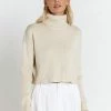 DISSH Boutiques NONI NATURAL CROPPED KNIT JUMPER