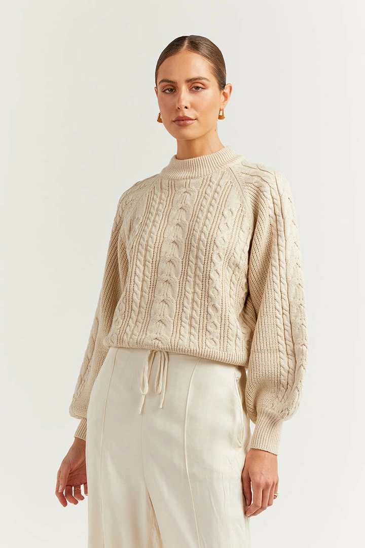 Top 10 ๐ DISSH Boutiques DUTTON NATURAL CABLE KNIT JUMPER SWEATERS โจ 2 DISSH Boutiques DUTTON NATURAL CABLE KNIT JUMPER SWEATERS
