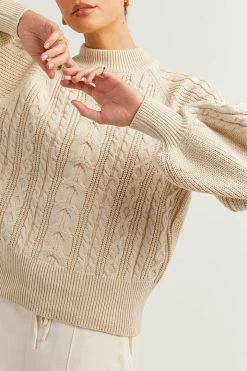 Top 10 ๐ DISSH Boutiques DUTTON NATURAL CABLE KNIT JUMPER SWEATERS โจ 10 DISSH Boutiques DUTTON NATURAL CABLE KNIT JUMPER SWEATERS