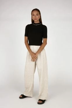 DISSH Boutiques CLOTHING TATIA BLACK KNIT TOP