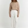 DISSH Boutiques SWEATERS BARNETT MOCHA CABLE ZIP FRONT KNIT