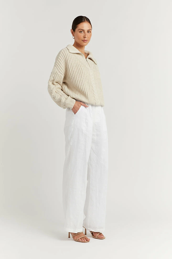 Discount ๐ DISSH Boutiques BARNETT STONE CABLE ZIP FRONT KNIT ๐คฉ 4 DISSH Boutiques BARNETT STONE CABLE ZIP FRONT KNIT