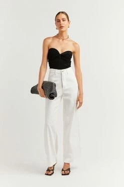 DISSH Boutiques CLOTHING ANIKA TWISTED BLACK KNIT TOP