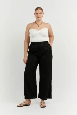 DISSH Boutiques CLOTHING ANIKA TWISTED OFF WHITE KNIT TOP