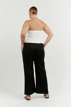 DISSH Boutiques CLOTHING ANIKA TWISTED OFF WHITE KNIT TOP